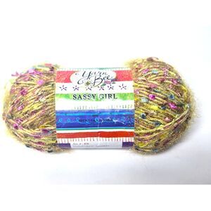Yarn Bee Sassy Girl Yarn Skein Suzi Multi Color Textured Novelty 143 yds.
